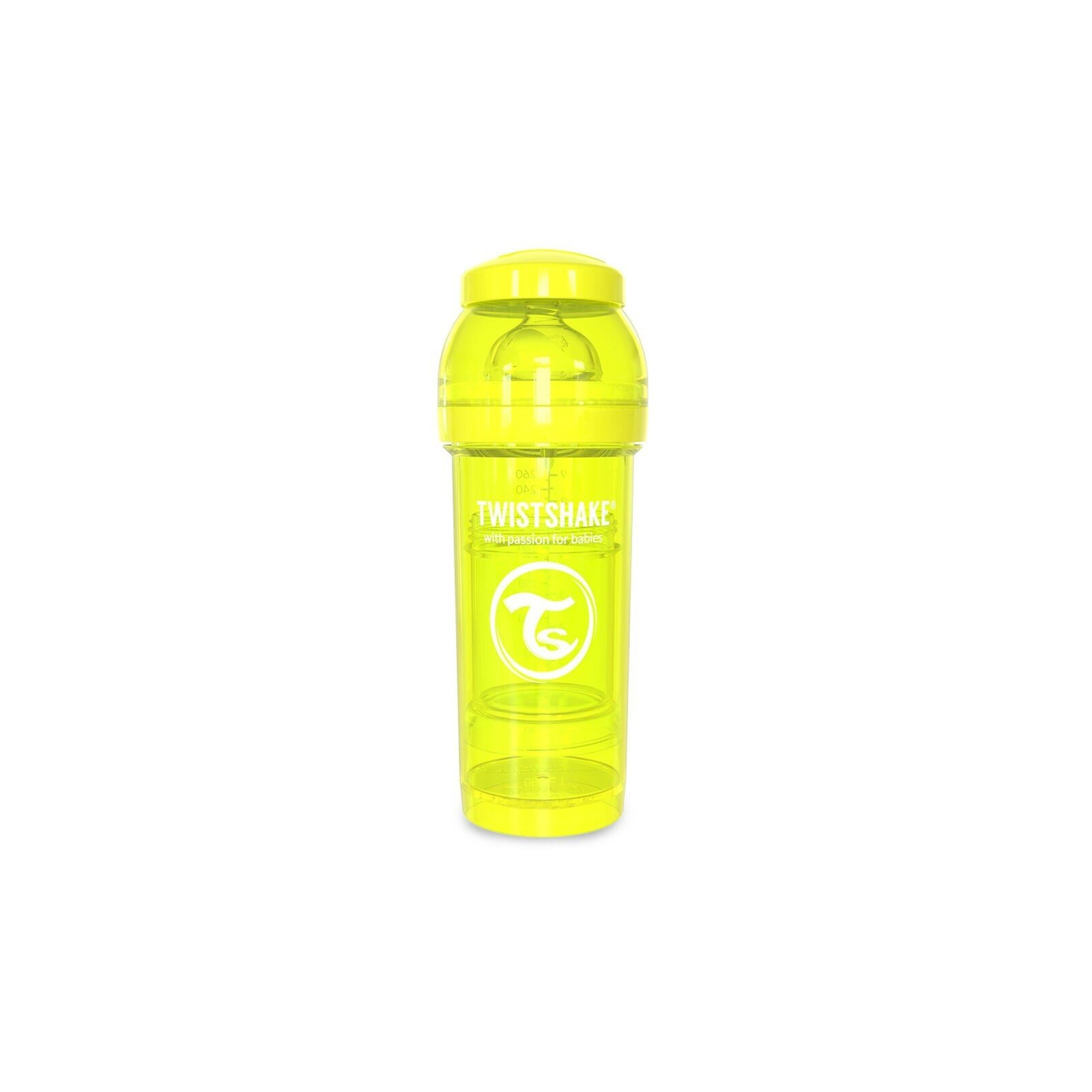 Бутылочка для кормления Twistshake антиколиковая 260 мл, желтая (24883)