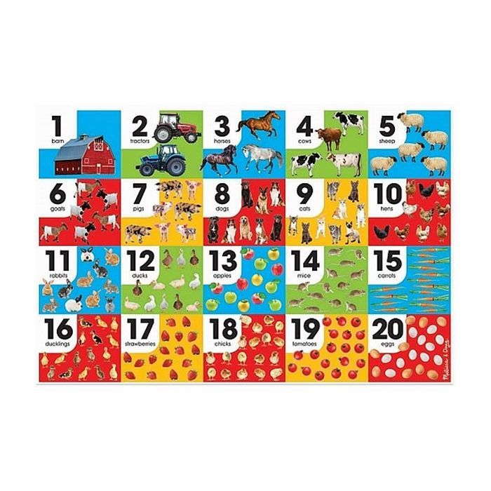 Пазл Melissa&Doug Мега "Числа - Ферма", 24 елемента (MD31002)