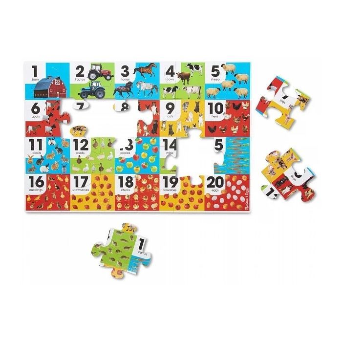 Пазл Melissa&Doug Мега "Числа - Ферма", 24 елемента (MD31002) зображення 2