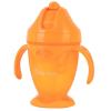 Поильник-непроливайка Baby Team с силиконовой трубочкой и ручками, 220 мл 9+ (5011_оранжевый)
