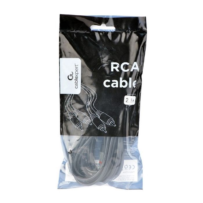 Кабель мультимедийный 2RCA to 2RCA 2.5m Cablexpert (CCAP-202-2.5M) изображение 2