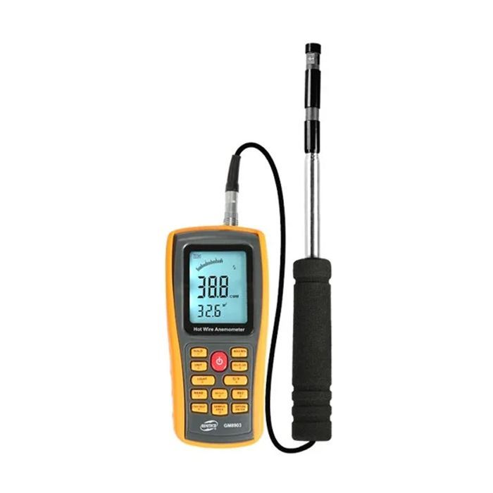 Анемометр Benetech термоанемометр професійний USB 0,3-30 м/с, 0-45°C (GM8903)