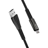 Дата кабель USB 2.0 AM to Type-C 1.0m zinc alloy + led black ColorWay (CW-CBUC035-BK) изображение 5