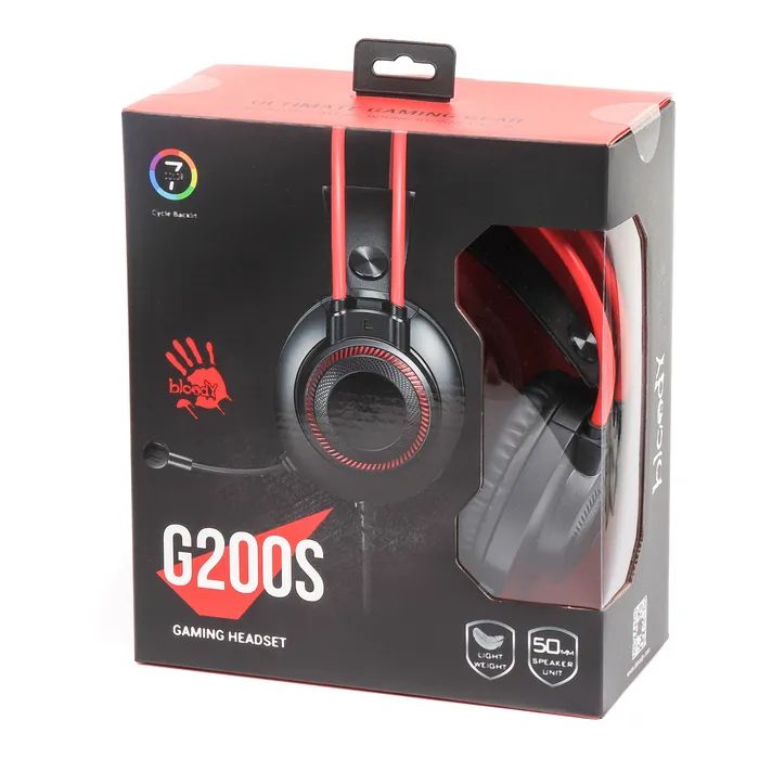 Наушники A4Tech Bloody G200S Black+Red изображение 6