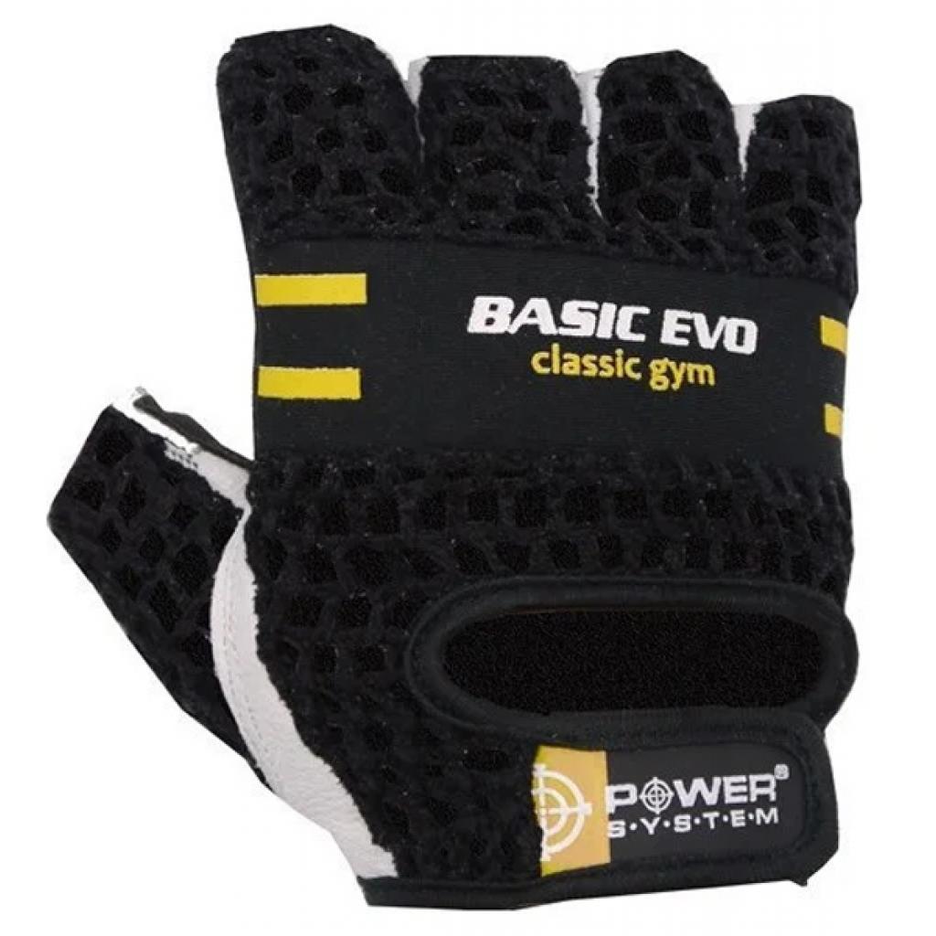 Перчатки для фитнеса Power System Basic EVO PS-2100 Black Yellow Line M (PS_2100E_M_Black/Yellow) изображение 2
