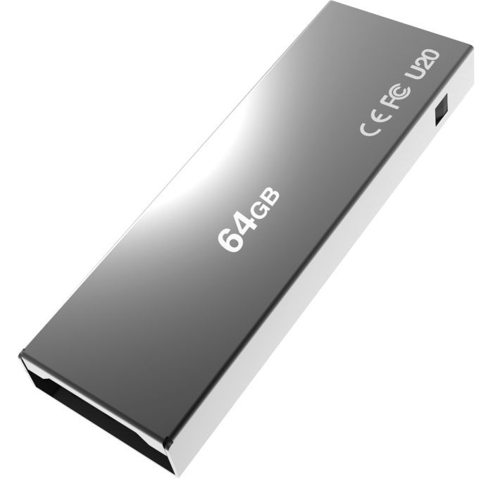 USB флеш накопитель AddLink 32GB U20 Titanium USB 2.0 (ad32GBU20T2) изображение 2
