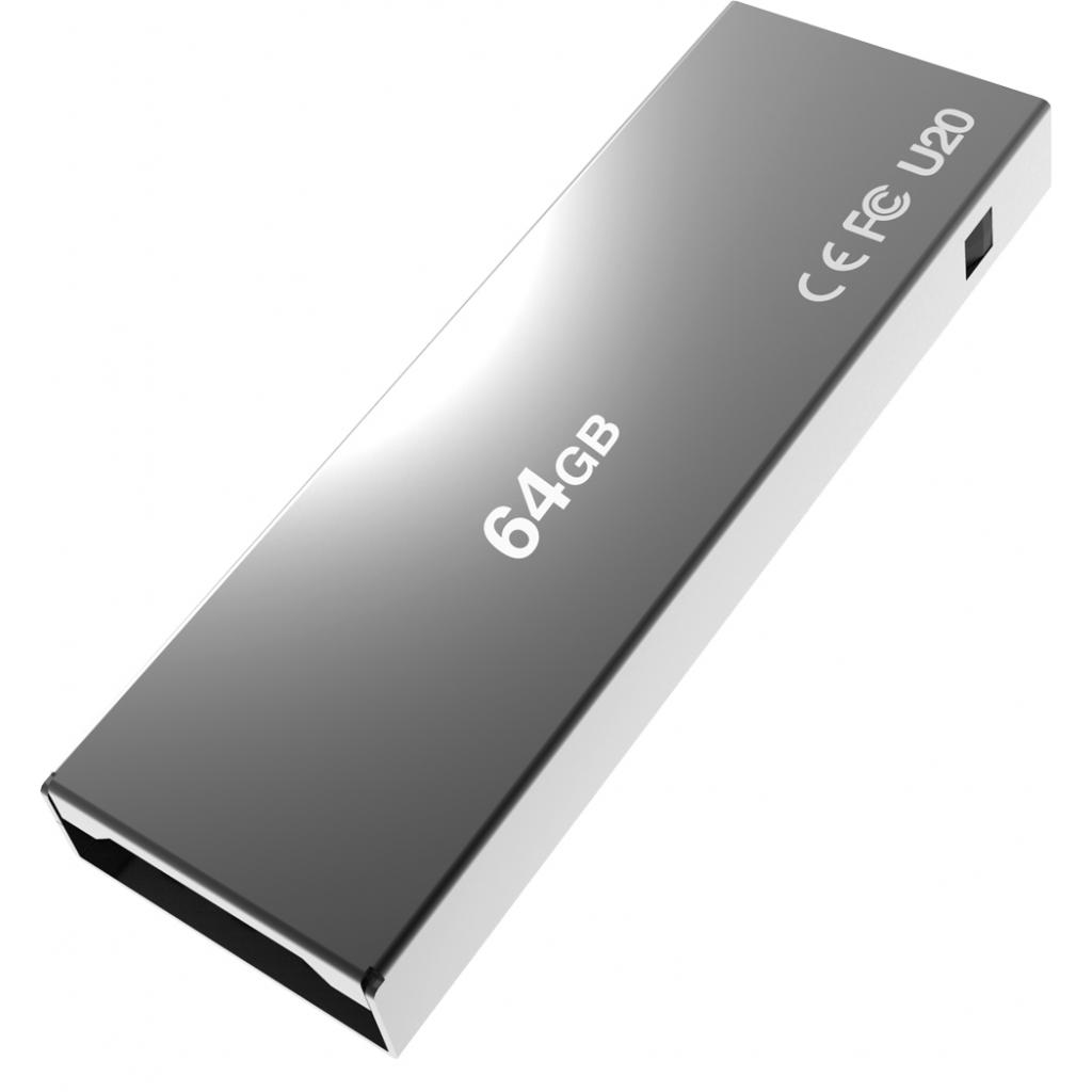 USB флеш накопитель AddLink 64GB U20 Titanium USB 2.0 (ad64GBU20T2) изображение 2