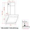 Витяжка кухонна Weilor PDL 62304 BL 1100 LED Strip зображення 12