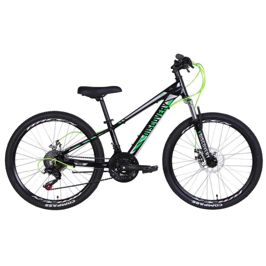 Велосипед Discovery 24" QUBE AM DD рама-11,5" 2021 Black/Green (OPS-DIS-24-267)