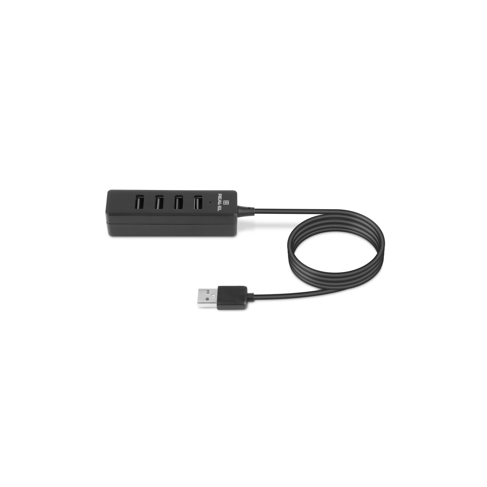 Концентратор REAL-EL HQ-174 USB-A 2.0 1.2m black (EL123110006) изображение 2