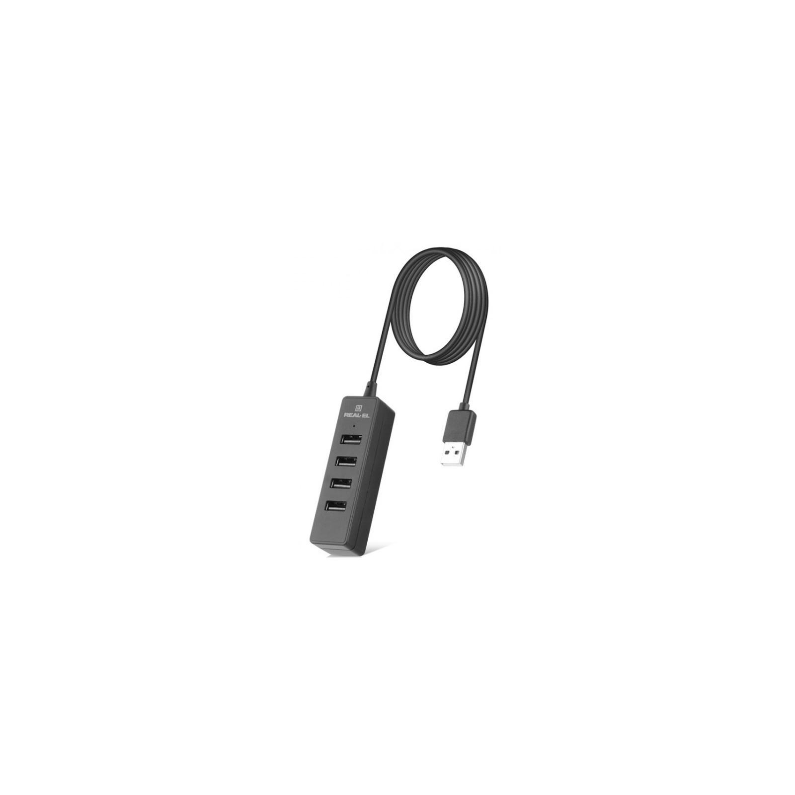 Концентратор REAL-EL HQ-174 USB-A 2.0 1.2m black (EL123110006) изображение 3