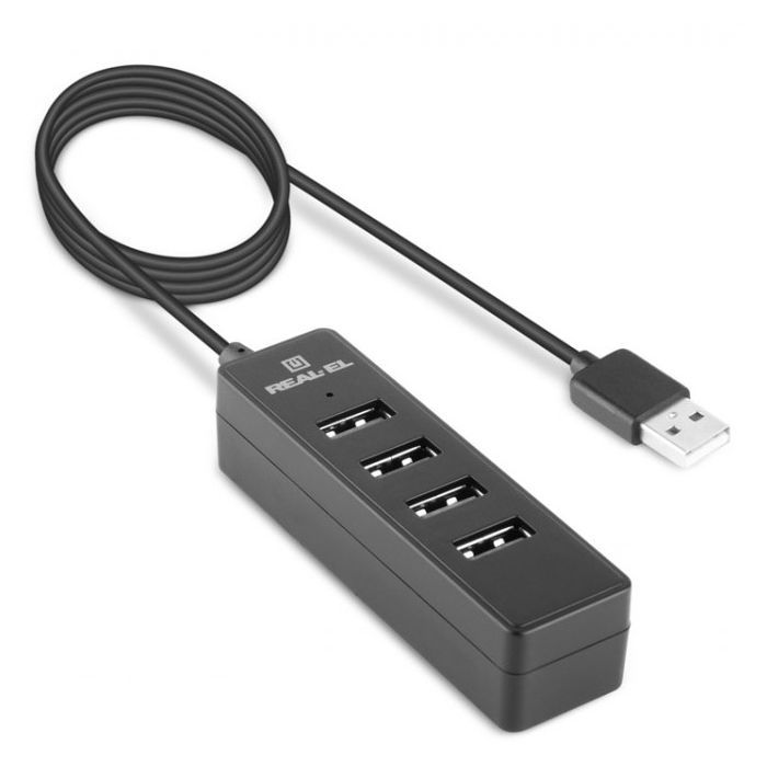 Концентратор REAL-EL HQ-174 USB-A 2.0 1.2m black (EL123110006) зображення 4