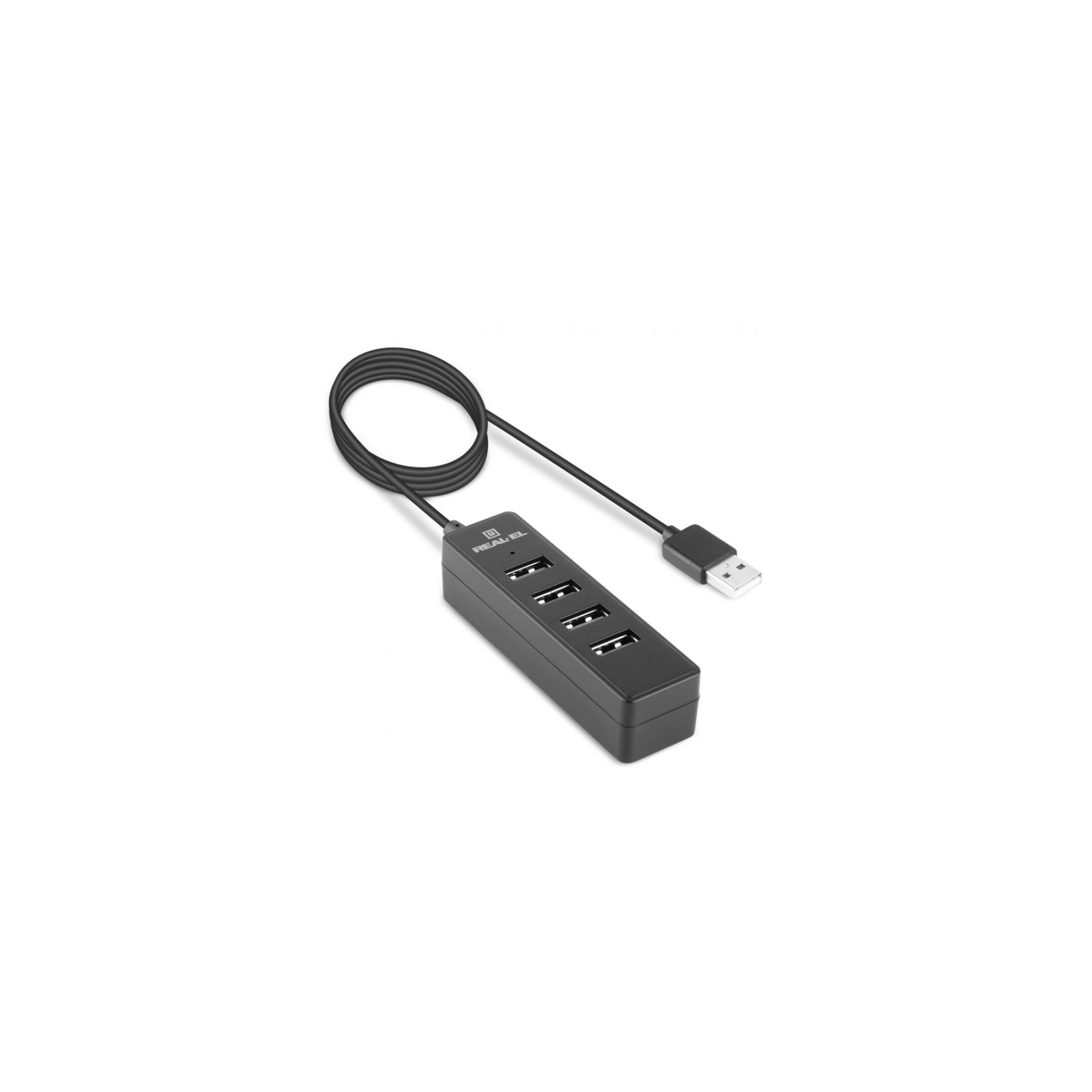 Концентратор REAL-EL HQ-174 USB-A 2.0 1.2m black (EL123110006) изображение 4