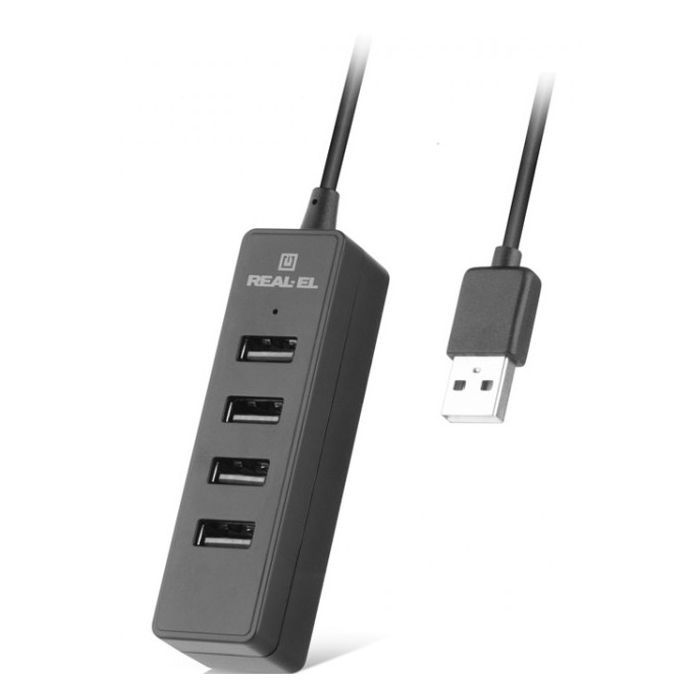 Концентратор REAL-EL HQ-174 USB-A 2.0 1.2m black (EL123110006) зображення 5