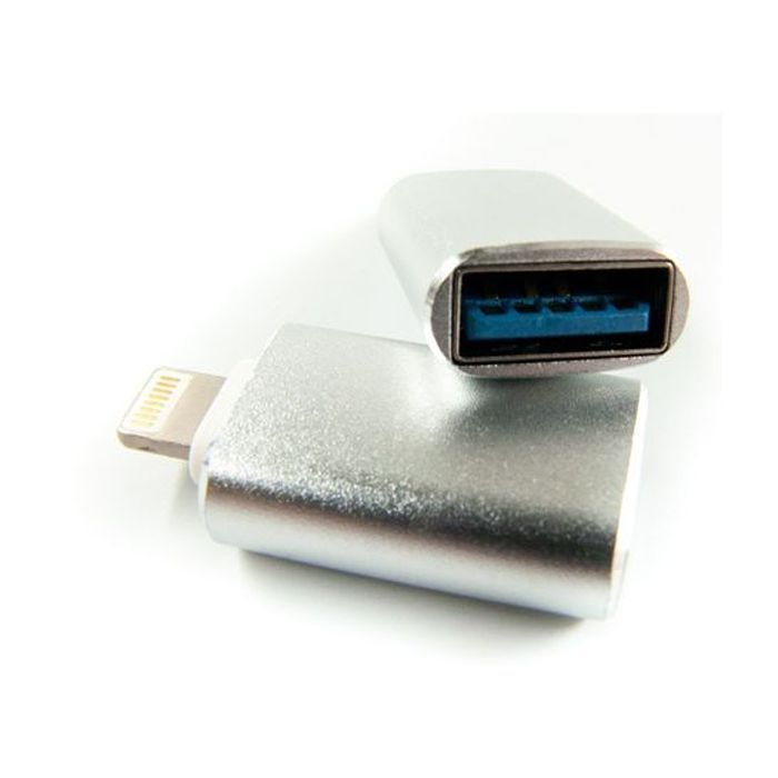 Переходник OTG USB - Lightning grey Dengos (ADP-016) изображение 2