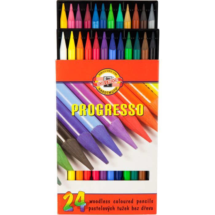 Карандаши цветные Koh-i-Noor Progresso бездревесные 24 цветов (875802) изображение 2