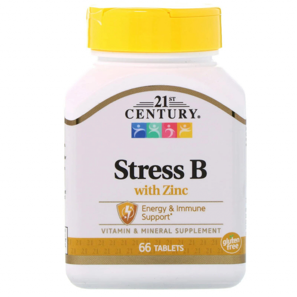 Витамин 21st Century В-Комплекс от Стресса + Цинк, 66 таблеток (CEN-22331)
