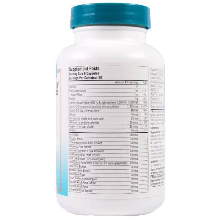 Витаминно-минеральный комплекс Source Naturals Растительный Иммунный Комплекс, Wellness Formula, 120 капсу (SNS-01425) изображение 2
