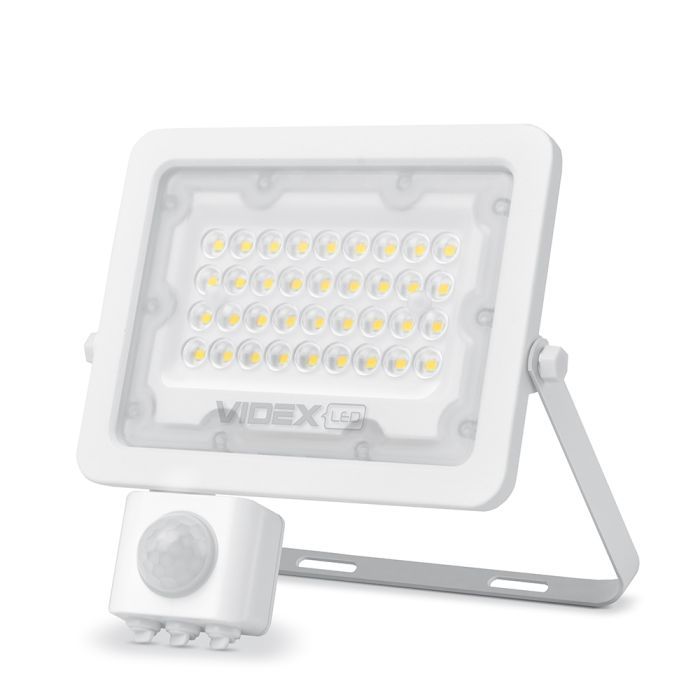 Прожектор Videx LED  30W 5000K с датчиком движения (VL-F2e305W-S)