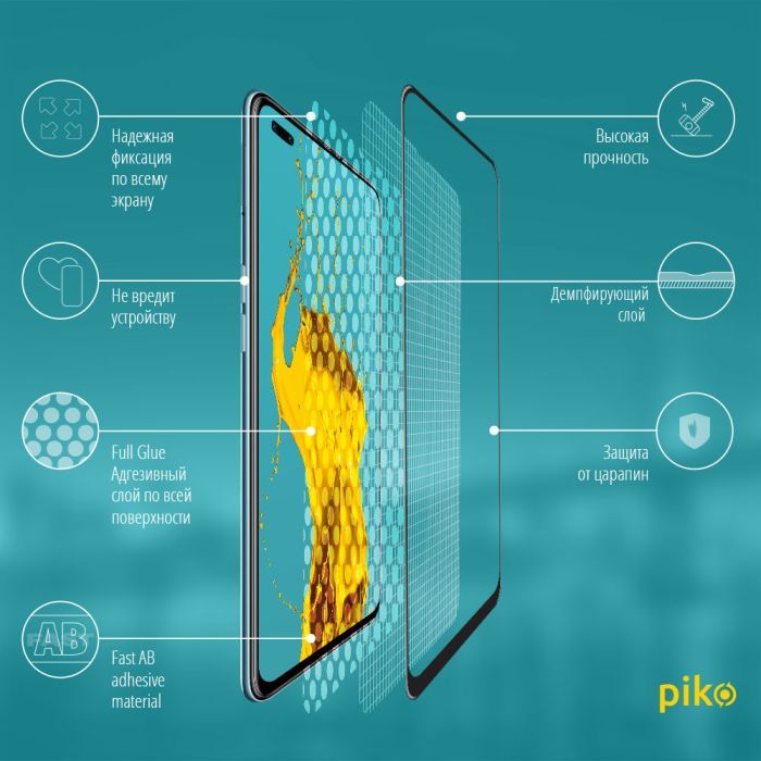 Скло захисне Piko Full Glue Oppo Reno 4 Lite (1283126511189) зображення 3