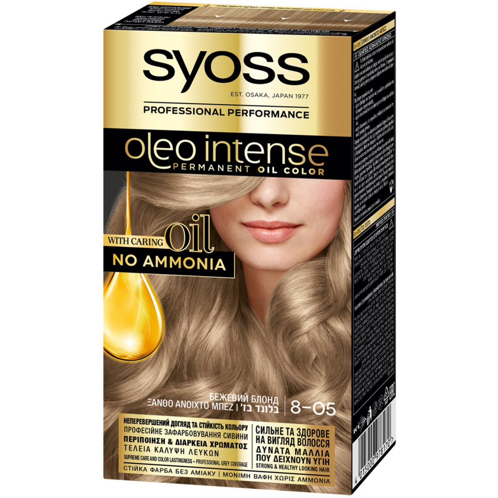 Фарба для волосся Syoss Oleo Intense 8-05 Натуральний блонд 115 мл (4015000978170)