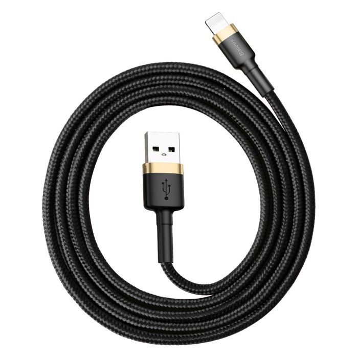 Дата кабель USB 2.0 AM to Lightning 1.0m 1.5A gold-black Baseus (CALKLF-BV1) изображение 4