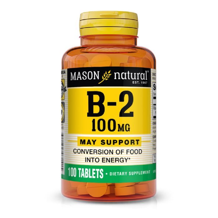 Витамин Mason Natural Витамин B2 100 мг, Vitamin B2, 100 таблеток (MAV07141)