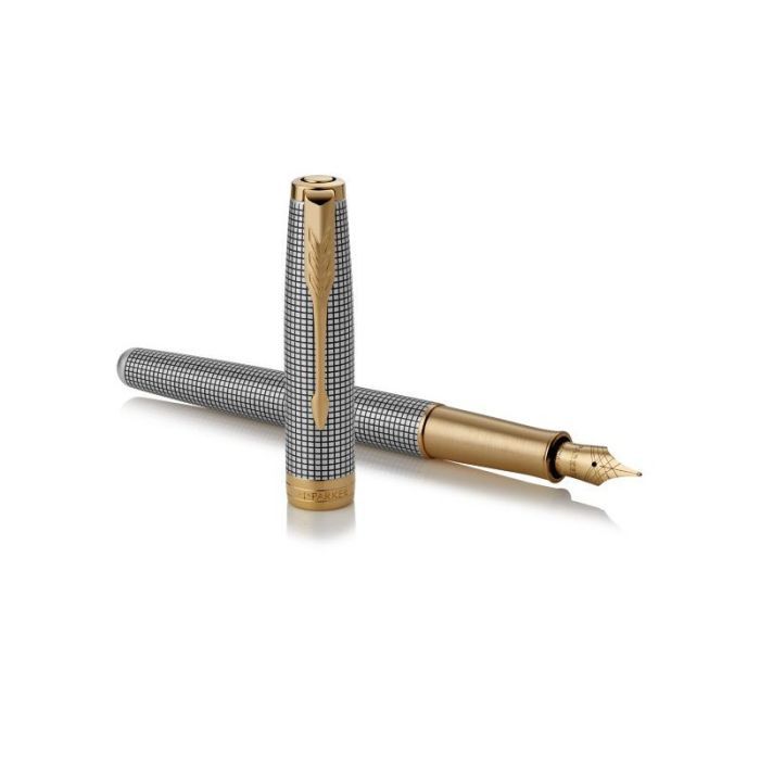 Ручка пір'яна Parker SONNET 17 Cisele Silver GT  FP18 F (88 211) зображення 3
