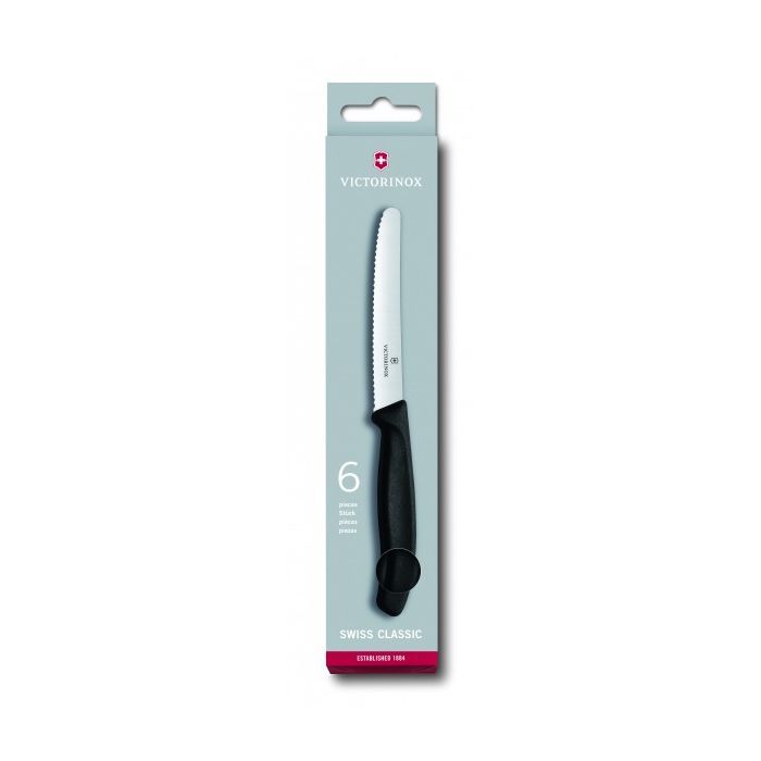 Набор ножей Victorinox SwissClassic TomatoSausage Set 6 шт Black (6.7833.6)
