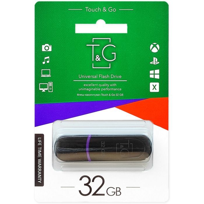 USB флеш накопитель T&G 32GB 012 Classic Series Black USB 2.0 (TG012-32GBBK) изображение 2