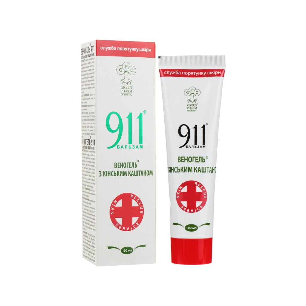 Бальзам для тіла Green Pharm Cosmetic 911 Веногель із кінським каштаном 100 мл (4820182110351) зображення 2