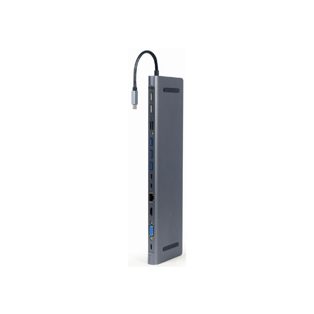 Концентратор Cablexpert USB-C 9-in-1 (Hub/HDMI/VGA/PD/card-reader/lan/audio) (A-CM-COMBO9-01) изображение 2