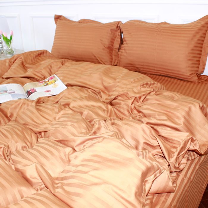 Постільна білизна MirSon SatinStripe 30-0005Brown 175х210 Двоспальний (2200005249031) зображення 3