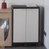 Шкаф хозяйственный Toomax FACTORY S низкий 65x38x94 cm черный/молочно белый (5672) изображение 2