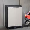 Шкаф хозяйственный Toomax FACTORY S низкий 65x38x94 cm черный/молочно белый (5672) изображение 4