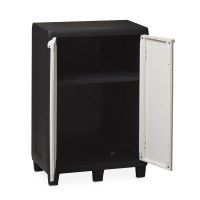 Шкаф хозяйственный Toomax FACTORY S низкий 65x38x94 cm черный/молочно белый (5672) изображение 6