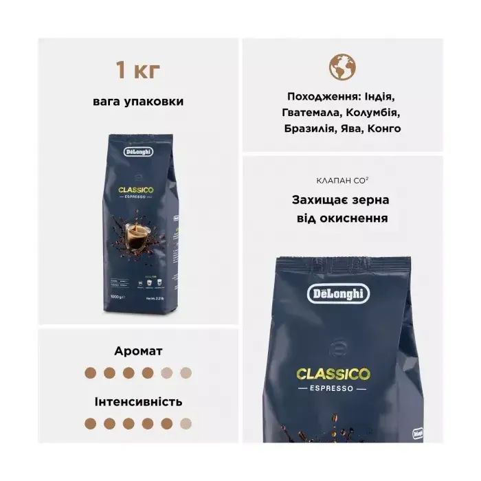 Кофе DeLonghi DLSC616 CLASSICO 1 кг изображение 2