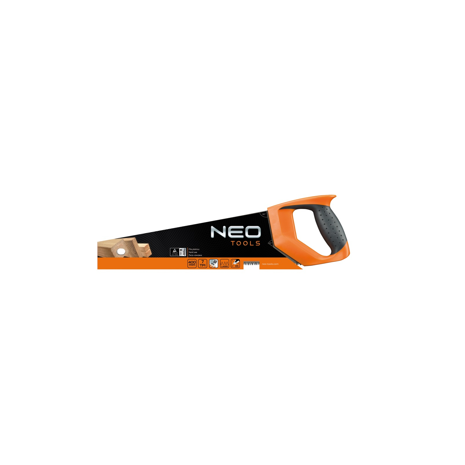 Ножівка Neo Tools по дереву, 450 мм, 7TPI (41-036) зображення 2