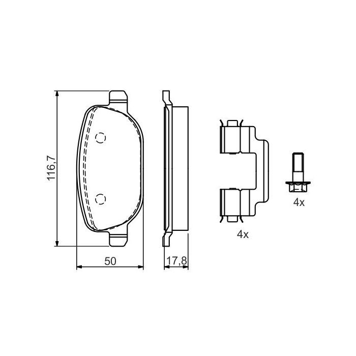 Тормозные колодки Bosch 0 986 424 775 изображение 3