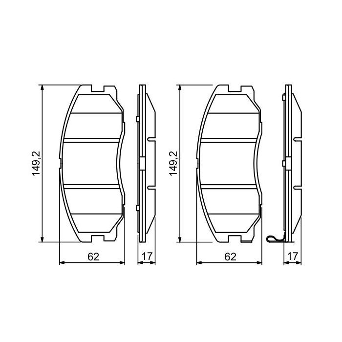 Гальмівні колодки Bosch 0 986 494 250 зображення 5