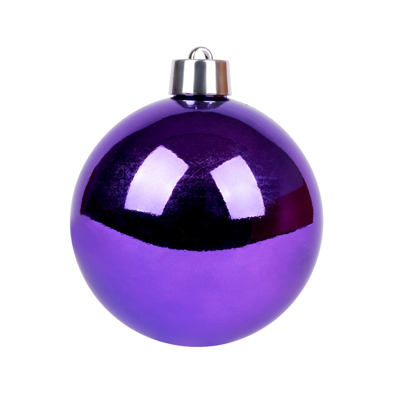 Елочная игрушка Novogod`ko шар, пластик, 20 см, фиолетовый, глянец (974072)