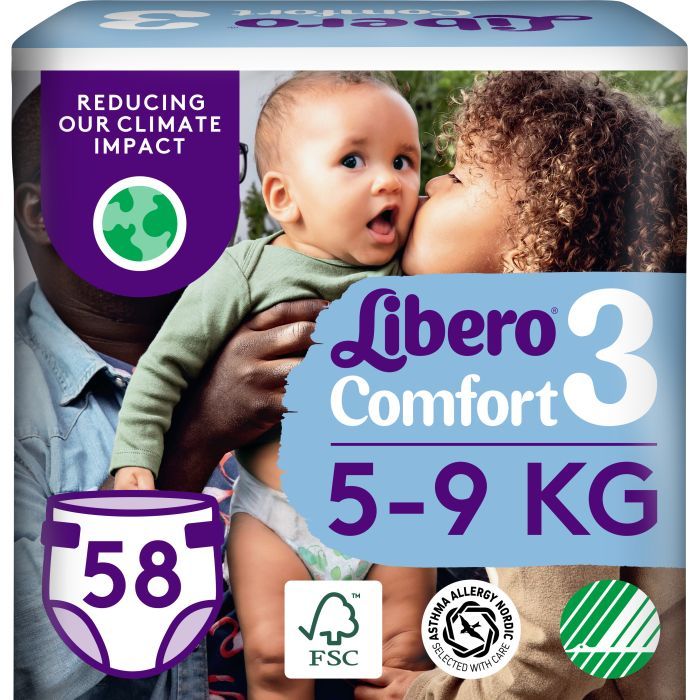 Подгузники Libero Comfort Размер 3 (5-9 кг) 58 шт (7322541756752)