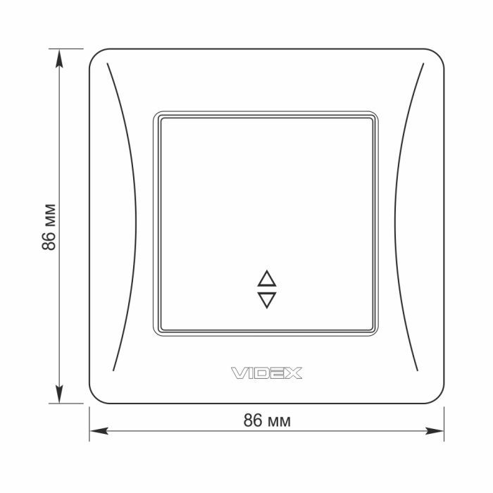 Переключатель Videx BINERA 1кл проходной серебряный шёл (VF-BNSW1P-SS) изображение 5