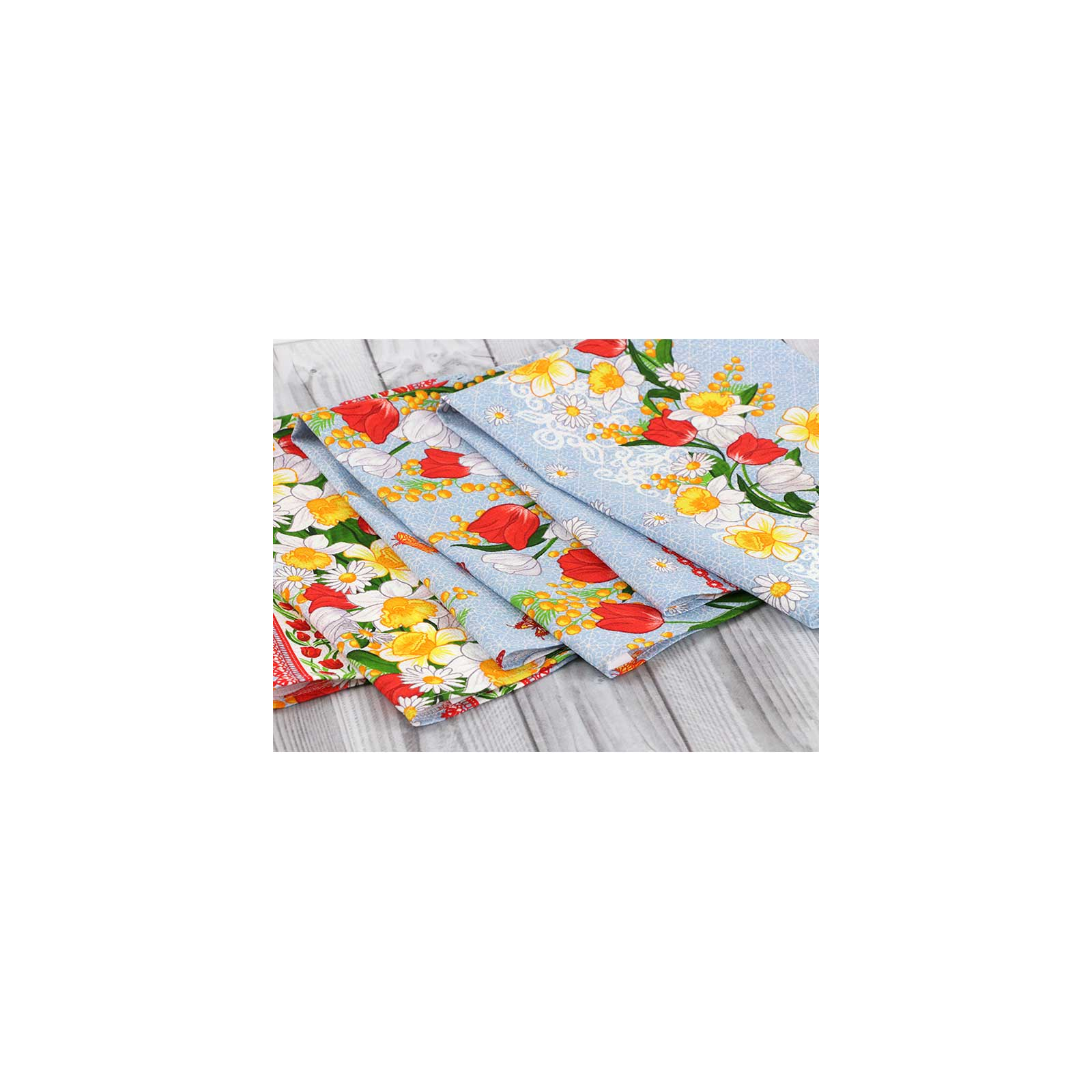Рушник Руно набір кухонних Весняні квіти 45х80 см 3 шт (707Т_Весняні квіти) зображення 6