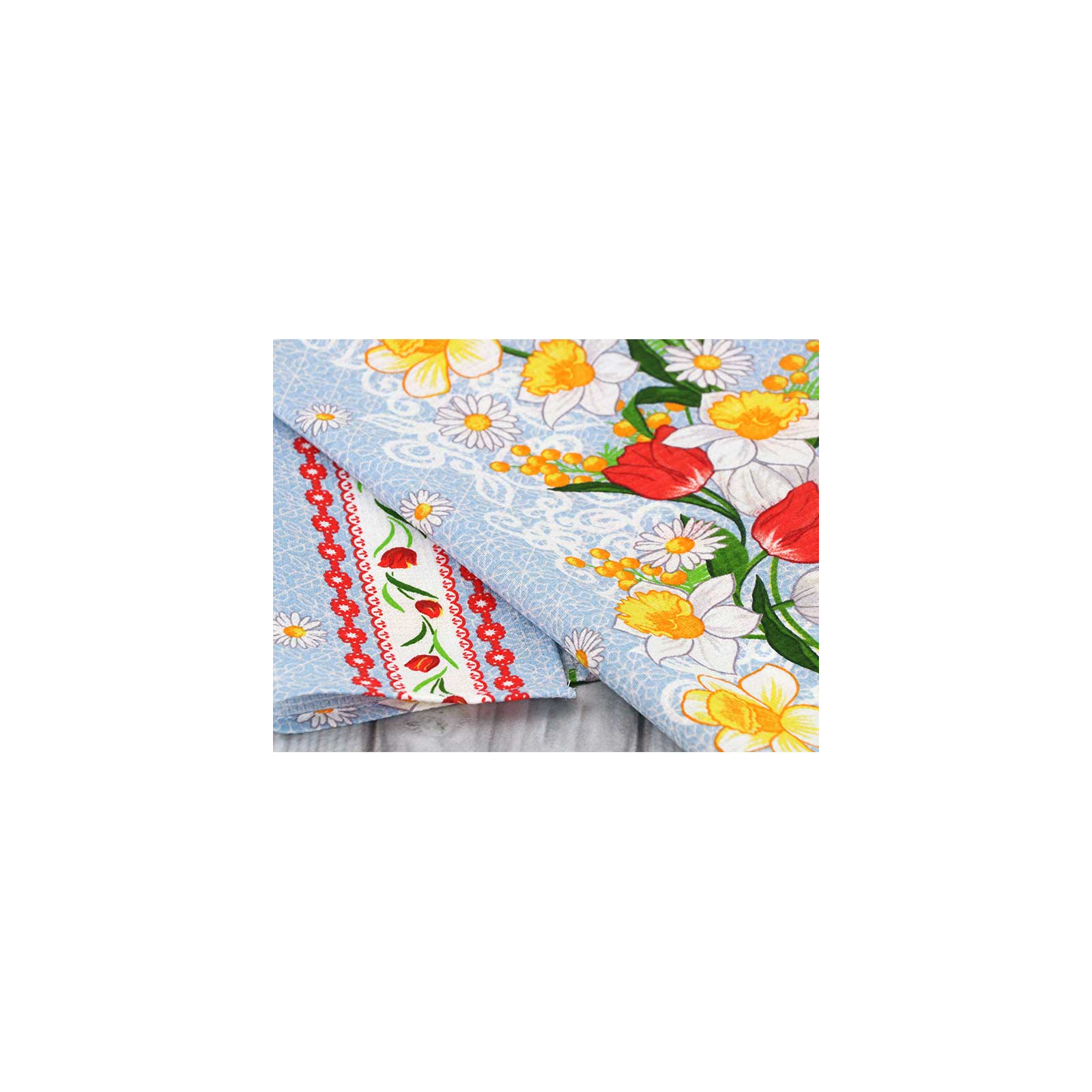 Полотенце Руно вафельное набивное Весенние цветы -2, 45х80 см (202.15_Весняні квіти_2) изображение 3
