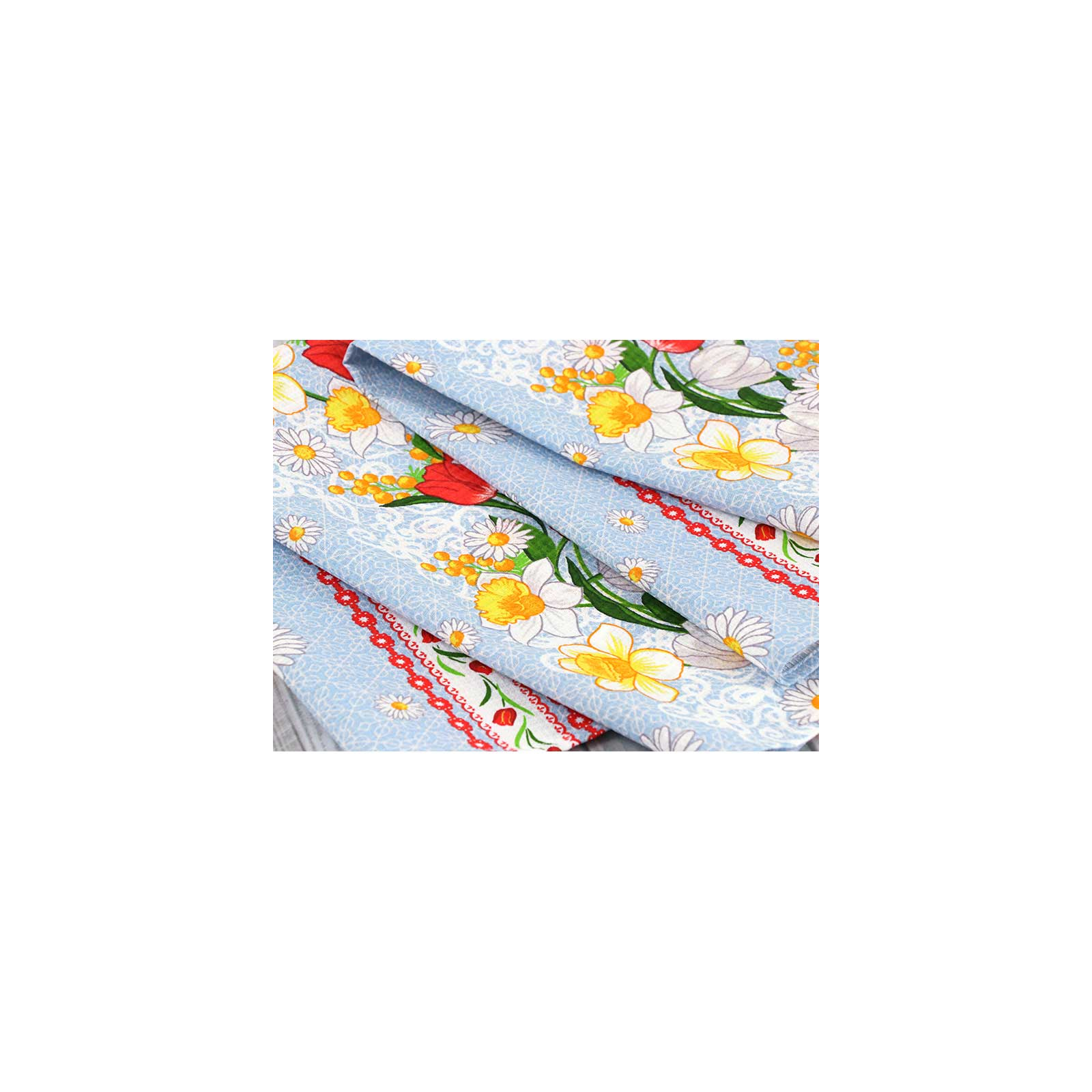 Полотенце Руно вафельное набивное Весенние цветы -2, 45х80 см (202.15_Весняні квіти_2) изображение 5