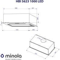 Вытяжка кухонная Minola HBI 5623 BL 1000 LED изображение 10