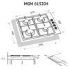Варочная поверхность Minola MGM 615204 WH изображение 10