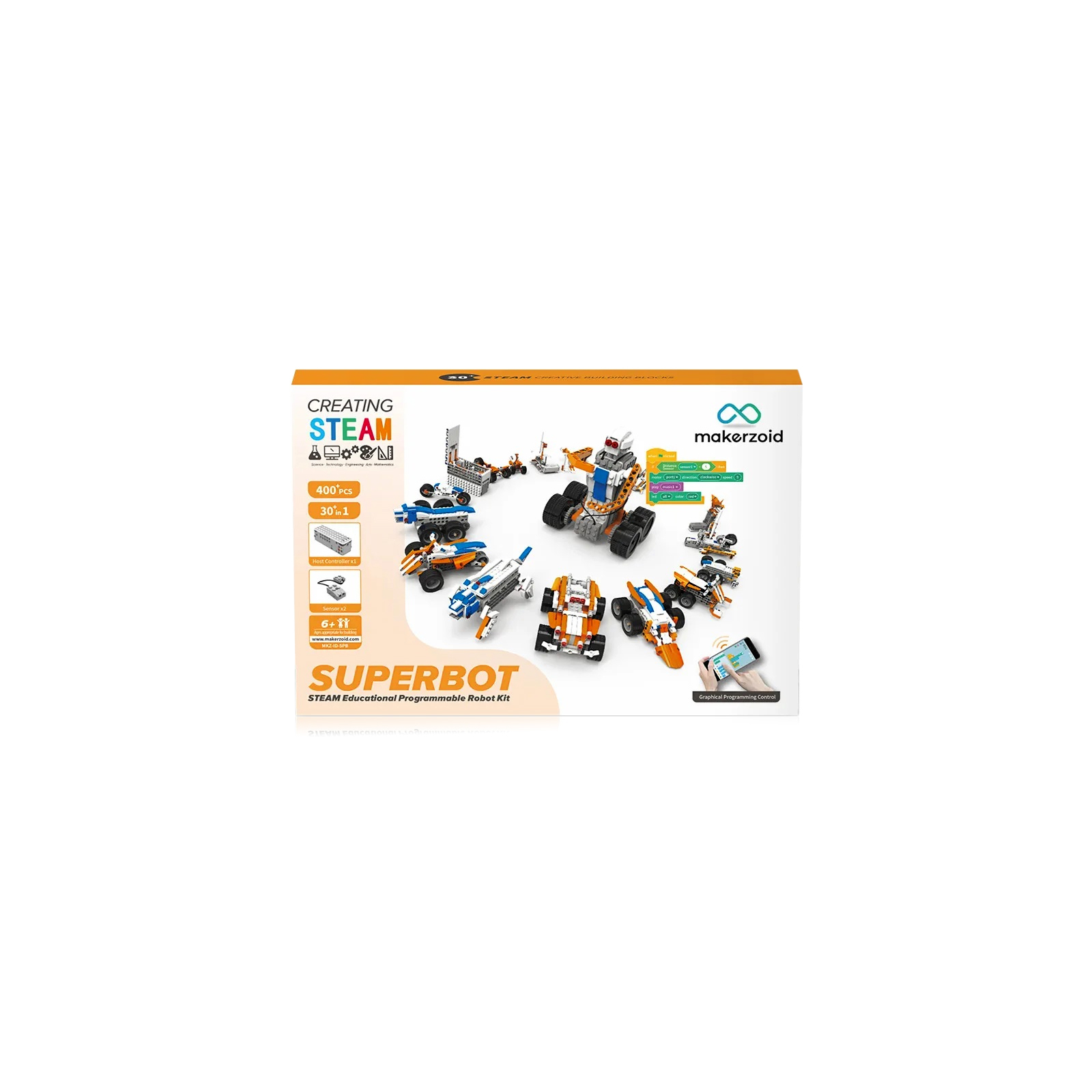 Конструктор Makerzoid Superbot Educational Building Blocks (MKZ-ID-SPB) изображение 2
