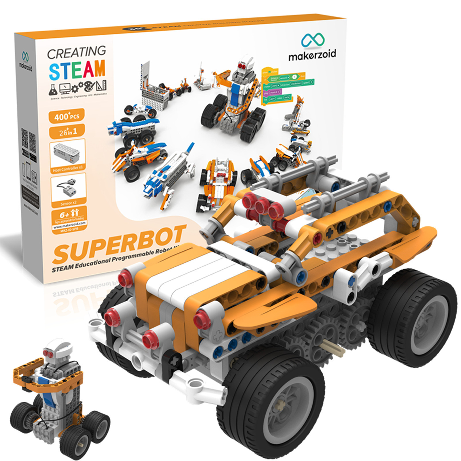 Конструктор Makerzoid Superbot Educational Building Blocks (MKZ-ID-SPB) зображення 4